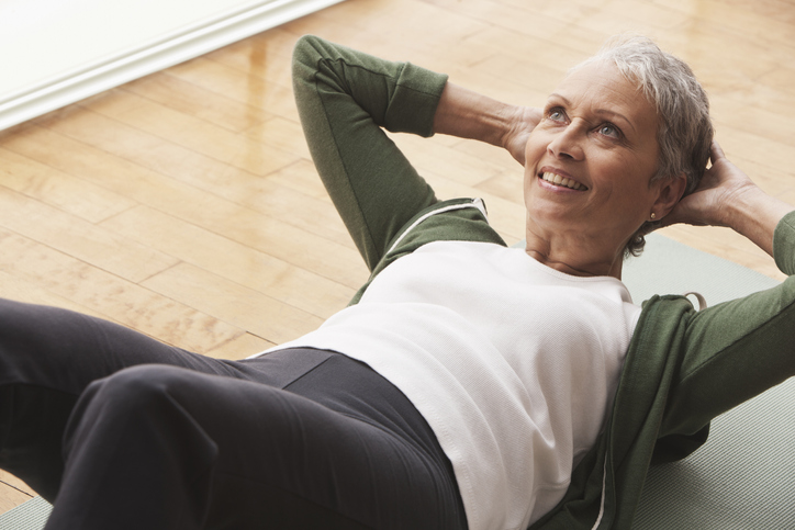 Woman doing a sit up
