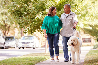 Couple walking